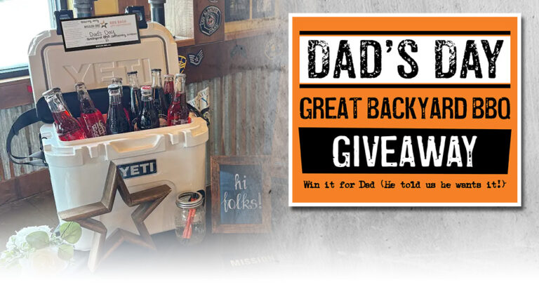 Title image and photo of the cooler for the Dad's Day Backyard BBQ Giveaway