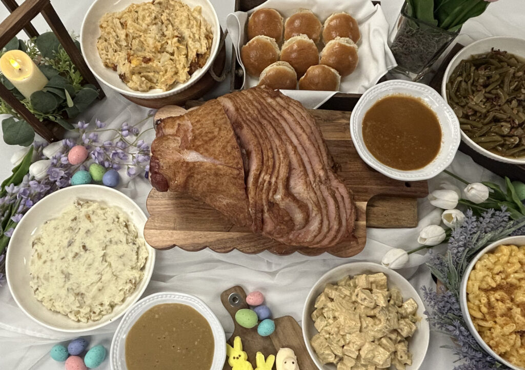 XL Easter Meal featuring Smoked Glazed half Spiral Ham
