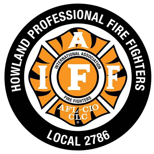 A Howland Professional Fire Fighters Local 2786 logo.