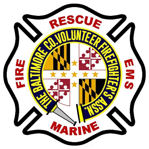 The Baltimore Co. Volunteer Firefighters Association logo.