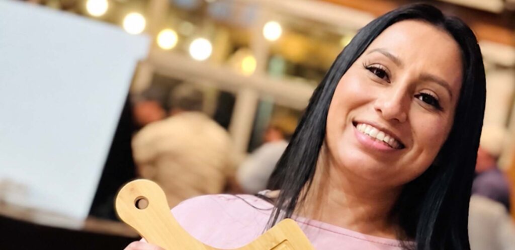 woman smiling