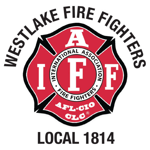 A Westlake Fire Fighters logo.
