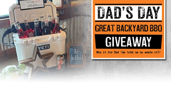 Title image and photo of the cooler for the Dad's Day Backyard BBQ Giveaway